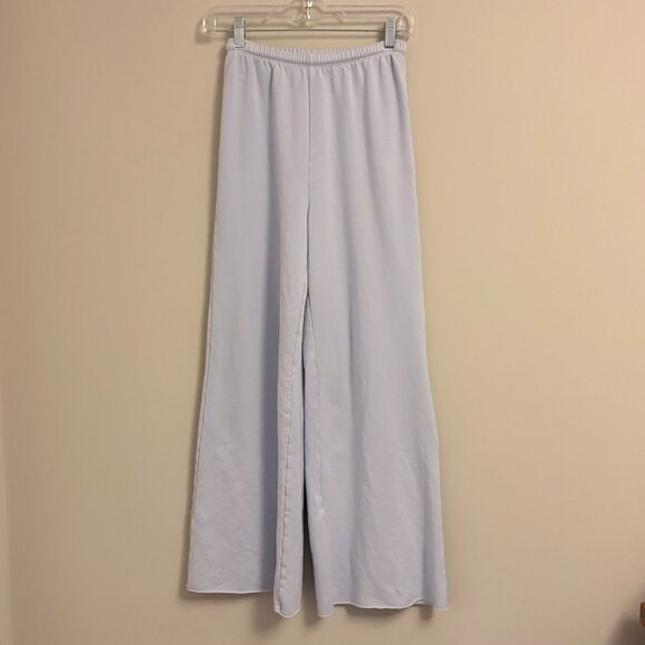 OFFLINE By Aerie OTT Fleece Super Wide Leg Pant in Eyelet Blue - Picture 2 of 9